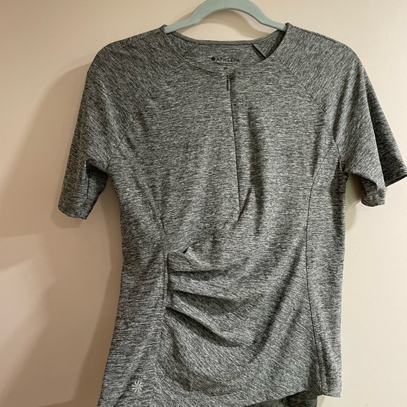 Athleta Gray Pacifica Wrap Top Size SP - Picture 4 of 6